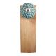 2 Pieces Sage Green And Black Etched Ceramic Wooden Door Stopper